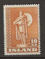 1945 MNH Iceland Mi 240-A Perf 14  Postfris** - Unused Stamps