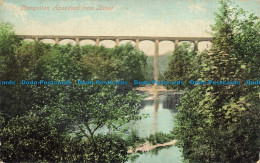 R648392 Llangollen Aqueduct From River. Valentine Series - World