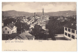 Gruss Aus WETZIKON: Erhöhte Teilansicht ~1900 - Wetzikon