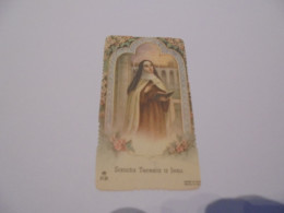 Sancta Teresia A Jésu Thérèse Image Pieuse Religieuse Holly Card Religion Saint Santini Sainte Sancte Sancta Santa - Devotion Images