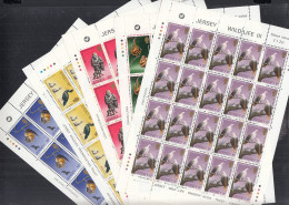 JERSEY  207-211, 5 Bögen (5x4), Postfrisch **, Schützt Die Wildtiere, 1979 - Jersey