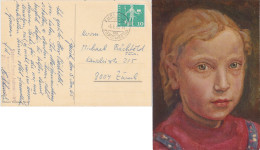 AK  "Mädchen (Wettstein)"  Zürich Zürichberg  (Verein Der Freunde Israels)       1965 - Cartas & Documentos