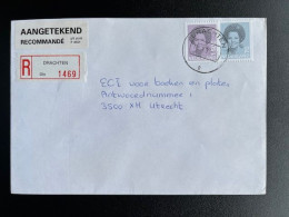 NETHERLANDS 1993 REGISTERED LETTER DRACHTEN TO UTRECHT 11-05-1993 NEDERLAND AANGETEKEND - Storia Postale