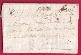 MARQUE L COURONNE LIMOGES HAUTE VIENNE EN PORT PAYE 1764 LENAIN N°6 + PP RARE NON SIGNALE SIGNE BAUDOT POUR COGNAC - 1701-1800: Precursori XVIII