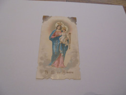N D Du Rosaire Notre Dame Pieuse Religieuse Holly Card Religion Saint Santini Sainte Sancte Sancta Santa - Images Religieuses