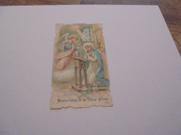 Annonciation De La Vierge Marie Maria Pieuse Religieuse Holly Card Religion Saint Santini Sainte Sancte Sancta Santa - Images Religieuses