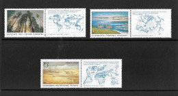 Russia 1989 MNH Nature Conservation With Tabs Sg 5967/9 - Ungebraucht