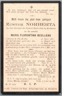 Bidprentje Perk - Beullens Maria Florentina (1887-1918) Zuster Norberta - Devotion Images