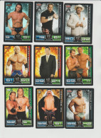 9 Cartes Catch Topps Slam Attax 2008 - RAW - TAG TEAM - ECW - Other & Unclassified