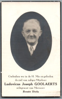 Bidprentje Poederlee - Goolaerts Ludovicus Joseph (1883-1952) Ongeval - Andachtsbilder