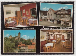 39095531 - Schlitz In Oberhessen. Gasthof Mit Fleischerei Kruppert Gelaufen, Mit Marke Und Stempel, Datum Nicht Lesbar. - Hilders