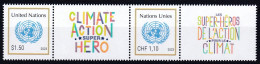 United Nations ONU New York And Geneva 2023 Climate Action Cop 28 Pair Mnh - Gezamelijke Uitgaven New York/Genève/Wenen