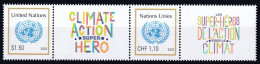 United Nations ONU New York And Geneva 2023 Climate Action Cop 28 Pair Mnh - Gemeinschaftsausgaben New York/Genf/Wien