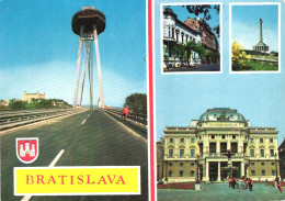 BRATISLAVA, MULTIPLE VIEWS, ARCHITECTURE, TOWER, CASTLE, EMBLEM, SLOVAKIA, POSTCARD - Slowakei