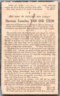 Bidprentje Poppel - Van Der Steen Henricus Cornelius (1908-1954) - Andachtsbilder