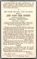 Bidprentje Poppel - Van Der Steen Jan (1909-1949) - Images Religieuses