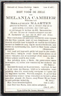 Bidprentje Proven - Cambier Melania (1846-1925) - Imágenes Religiosas