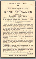 Bidprentje Rumbeke - Samyn Renilde (1870-1939) - Devotion Images