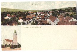 Gruss Aus MÜLLHEIM: Colorierte 2-Bild-AK ~1910 - Sonstige & Ohne Zuordnung