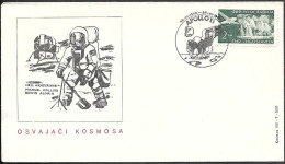 Yugoslavia Space Cover 1969. "Apollo 11" 1st Man On The Moon. Neil Armstrong - Europa