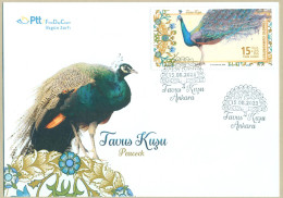 TURKEY 2023 MNH FDC FAUNA PEACOCK BIRDS BIRDS FIRST DAY COVER - Covers & Documents