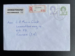 NETHERLANDS 1995 REGISTERED LETTER HOLWERD TO VIANEN 05-01-1995 NEDERLAND AANGETEKEND - Lettres & Documents