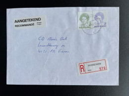 NETHERLANDS 1995 REGISTERED LETTER HOOGEVEEN TO VIANEN 25-11-1995 NEDERLAND AANGETEKEND - Briefe U. Dokumente