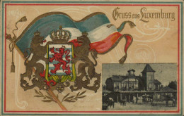 Gruss Aus Luxemburg - Carte Gaufrée - Un Coin Renforcé (adhésif) - Luxemburg - Stadt