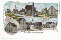 Gruss Aus SCHÖNHOLZERSWILEN: 5-Bild-Litho ~1900 - Autres & Non Classés