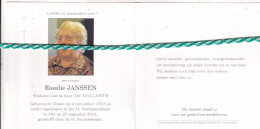 Rosalie Janssen-Mallants, Olmen 1913, Mol 2016. Honderdjarige. Foto - Obituary Notices
