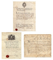 LOT De Originaux Anciens Et Historiques 1714 - 1690 - 1773 - Manoscritti