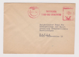Germany Bundes 1970s Cover With EMA METER Machine Stamp DEUTSCHER TURN-UND SPORTBUND Sent Abroad To Bulgaria (67549) - Máquinas Franqueo (EMA)