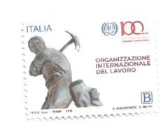 (REPUBBLICA ITALIANA) 2019, ORGANIZZAZIONE INTERNAZIONALE DEL LAVORO - Serie Di 1 Francobollo Usato - 2011-20: Afgestempeld