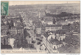 CPA 59 - LILLE - Vue Panoramique Sur La Rue Nationale - Lille