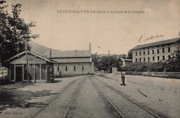 38 , Cpa  LE PEAGE De VIZILLE , La Gare Et La Chapelle (04377.S2) - Vizille