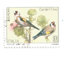 (REPUBBLICA ITALIANA) 2019, EUROPA, CARDELLINO - Francobollo Usato - 2011-20: Used