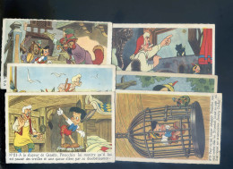 Lot De 6 Cpa Datées 1947/48 Walt Dysney Mickey Mouse -- Pinocchio  STEP195 - Andere & Zonder Classificatie