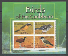 St Vincent - 2007 - Birds Of The Caribbean - Yv 5001/04 - Other & Unclassified