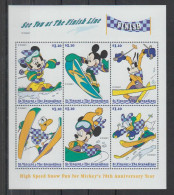 St Vincent - 1999 - Disney: Mickey's 70th Anniversary Year - Yv 3599/04 - Disney