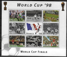 St Vincent - 1998 - Word Cup 1998 - France, Finals - Yv 3195/02 - 1998 – France