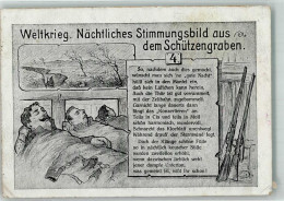 39803831 - Naechtliches Stimmungbild Aus Dem Schuetzengraben Feldpost Fussartillerie Batl. 87 - Guerre 1914-18