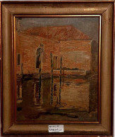 Giulio D'Angelo (1908-1985) "Canale A Burano" - Huiles