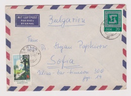 East Germany Democratic Republic GDR DDR 1970s Airmail Cover W/Topic Stamps Sent Abroad To Bulgaria (L66702) - Covers & Documents