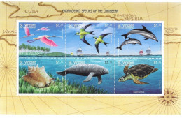 St Vincent - 1998 - Turtle, Shell, Dugong - Yv 3432/37 - Vie Marine