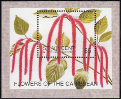 St Vincent - 1996 - Flowers Of The Caribean - Yv Bf 336 - Other & Unclassified