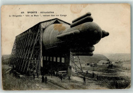 13912731 - Le Dirigeable Ville De Paris Rentrant Dans Son Garage AK - Airships