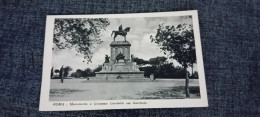 CARTOLINA ROMA- FORO MUSSOLINI-MONUMENTO A GIUSEPPE GARIBALDI  SUL GIANICOLO- ANNI 30- FORMATO PICCOLO NON VIAGGIATA - Altri Monumenti, Edifici