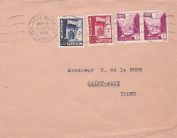 Maroc--1954--lettre De FES VILLE NOUVELLE Pour SAINT AOUT-36 (France),timbres, Cachet Du 15 Octo 1954 - Cartas & Documentos
