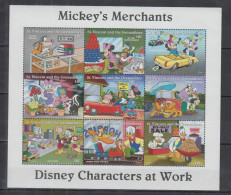 St Vincent - 1996 - Disney: Mickey's Merchants - Yv 2681/89 - Disney