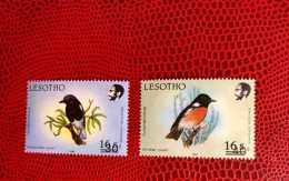 LESOTHO 1991 Overprint 2v Neuf MNH ** Pájaro Bird Pássaro Vogel Ucello Oiseau - Autres & Non Classés